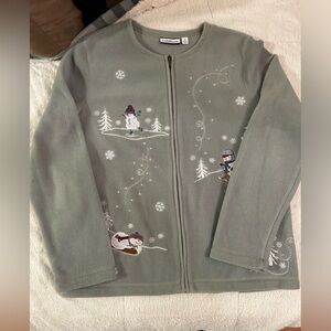 Croft & Barrow | Snowman Fleece Zip Up